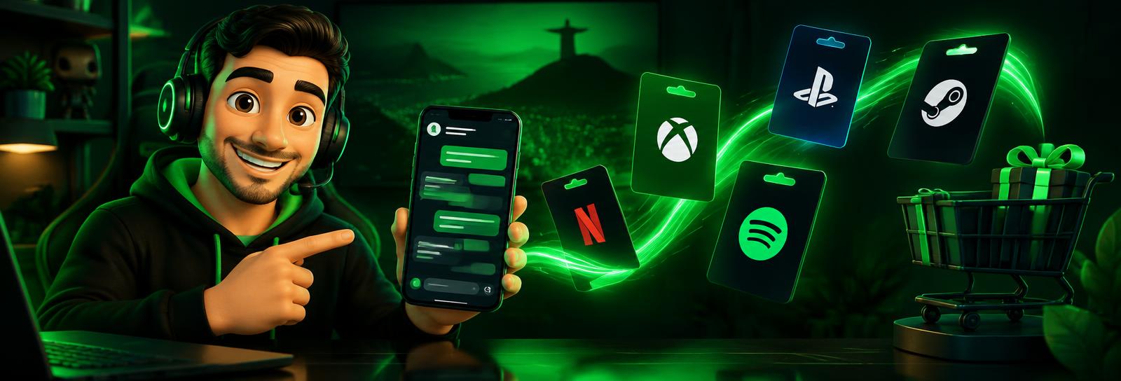 Atendimento Digitalstores para compras de códigos digitais